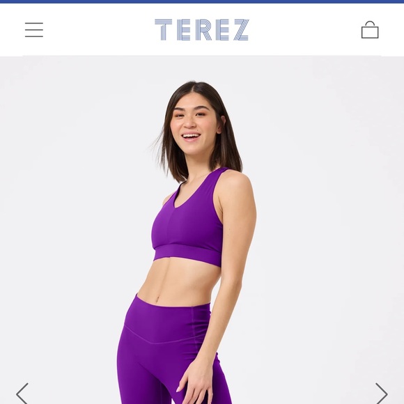 Terez Bra Crop Top in Acai NWT - Picture 3 of 4